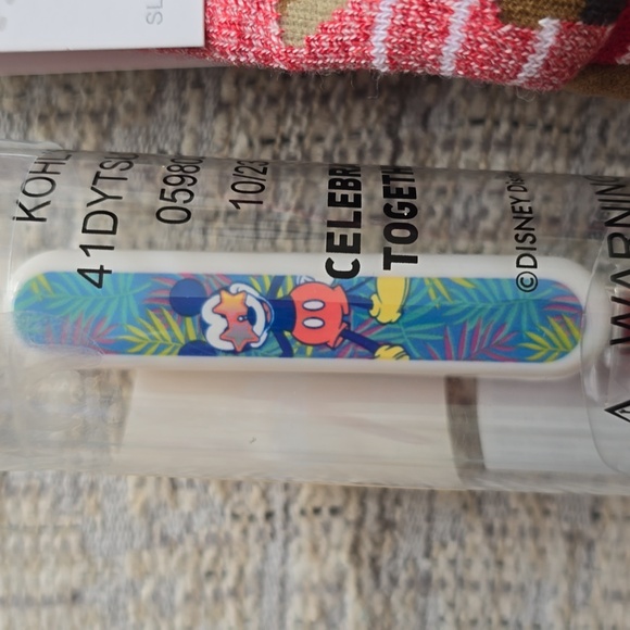 DISNEY AND JUMPING BEANS BABY BUNDLE OF SLIPPER SOCKS AND UTENSILS SET - Picture 4 of 12